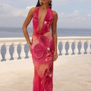 Runaway the Label Lexie Maxi Dress in Isabel Pink
